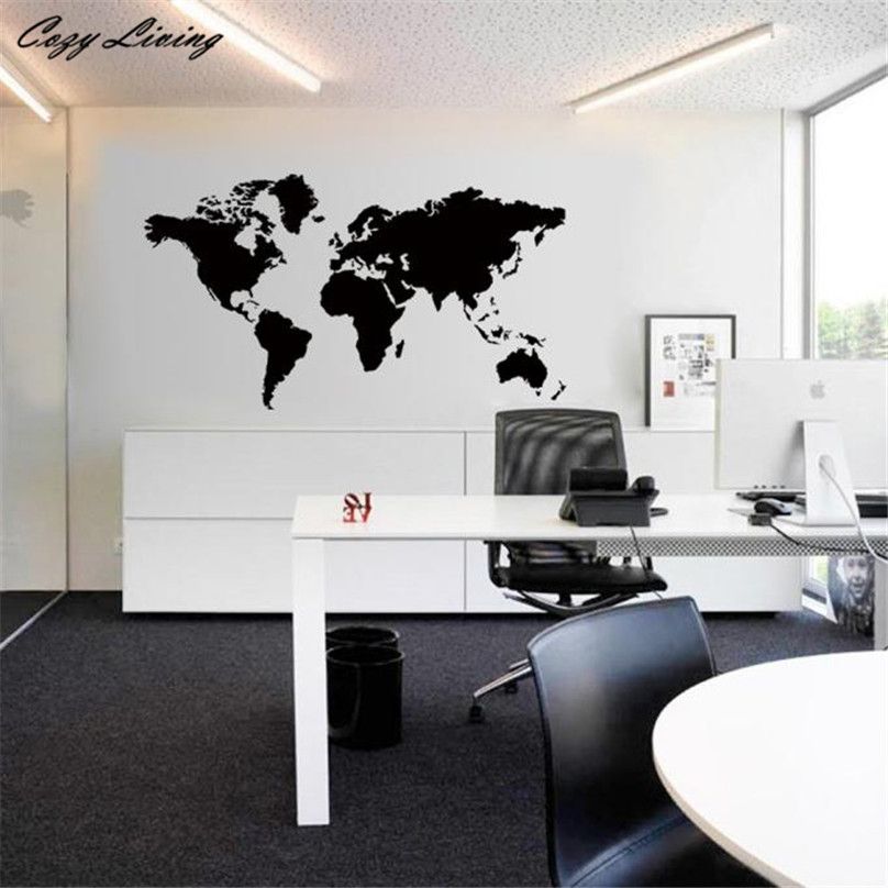 wall stickers world map removable vinyl wall sticker wallpaper home