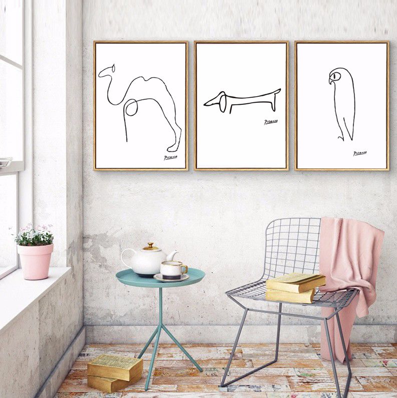 2018 Modern Abstract Canvas Poster Minimalist Wall Art ...