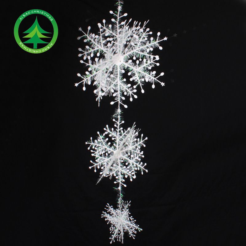 Best Tree Ornament Hanging Snowflakes Ceiling Party Best Tree Ornament Hanging Snowflakes Ceiling Party Ornaments White Iridescent Glitter Snowflake On String Hanger For Dhl Under 1 86