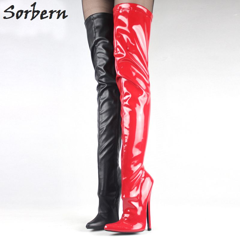 extreme thigh high heeled boots
