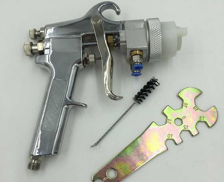 2020 Professional Double Nozzle Spray Gun Pressure Feed Polyurethane Spray Foam Gun For Silver