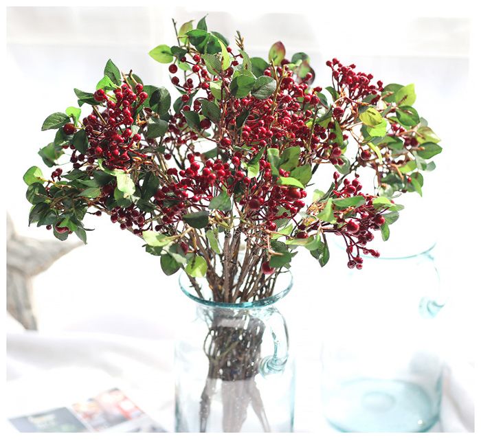 BESPORTBLE Artificial Berries Flowers Lifelike Flowers Arrangement Home Wedding Table Decoration Photography Props for Bedroom Hotel Home Red BESPORTBLE Artificial Berries Flowers Lifelike Flowers Arrangement Home Wedding Table Decoration Photography Props for Bedroom Hotel Home Red