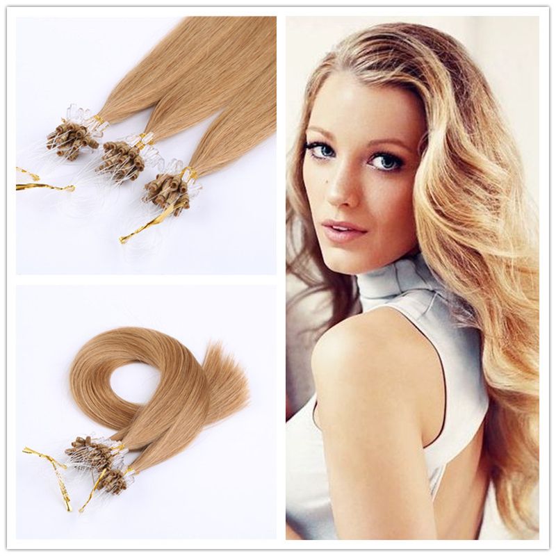 Micro Loop Human Hair Extensions 50g 0.5g/Strand 16 24Inch Brazilian