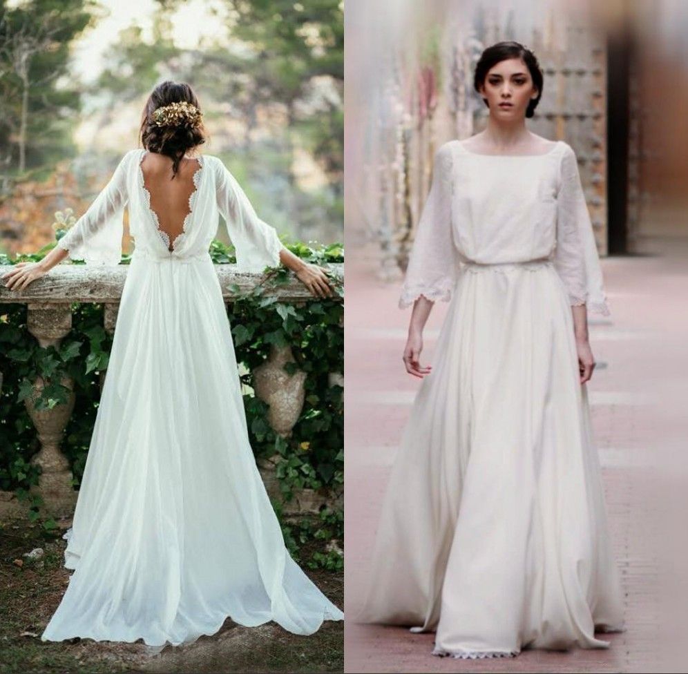 Discount Gorgeous Country Wedding Dress Bohemian Boho Bridal Gowns ...