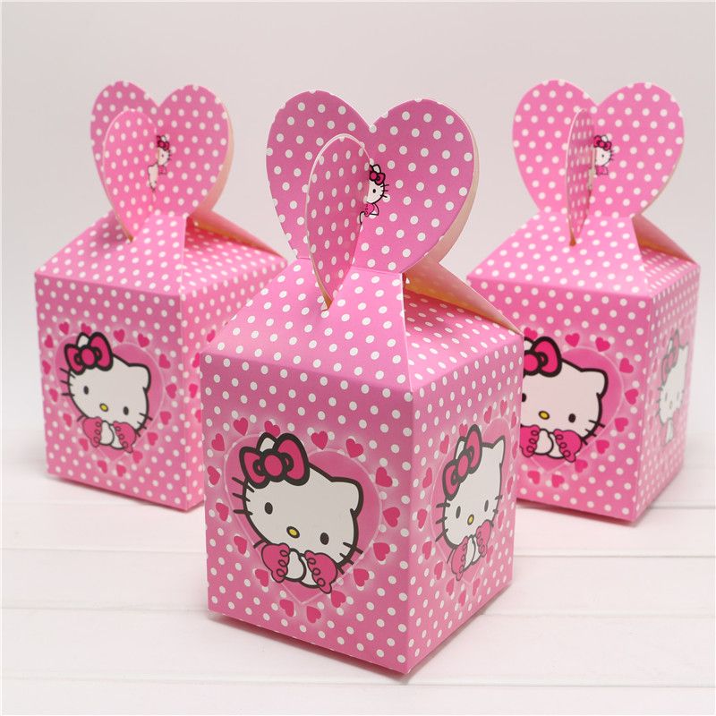 Wholesale Cute Cartoon Hello Kitty Candy Box Decor Baby Shower