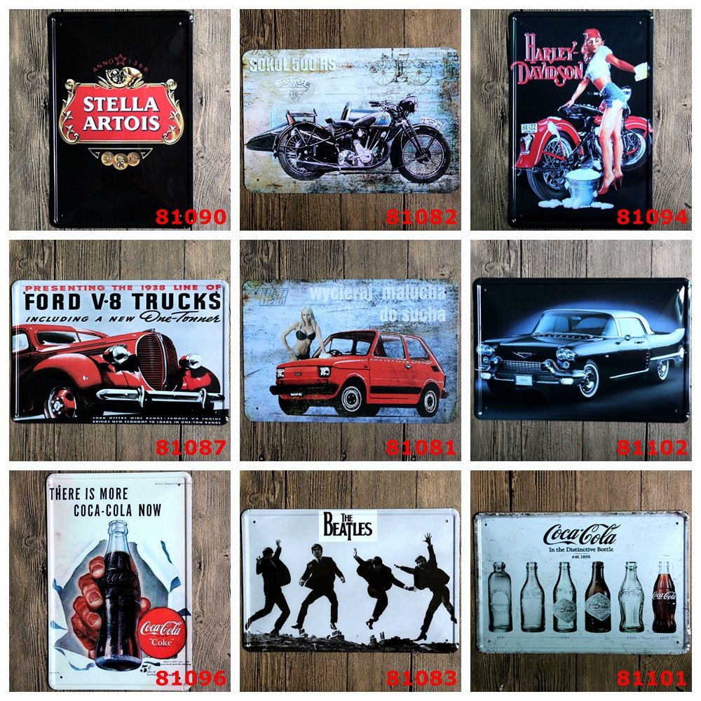 Tin Wall Decor 2017 20*30cm coca cola beer tin poster wall decor antique Tin Wall Decor 2017 20*30cm coca cola beer tin poster wall decor antique