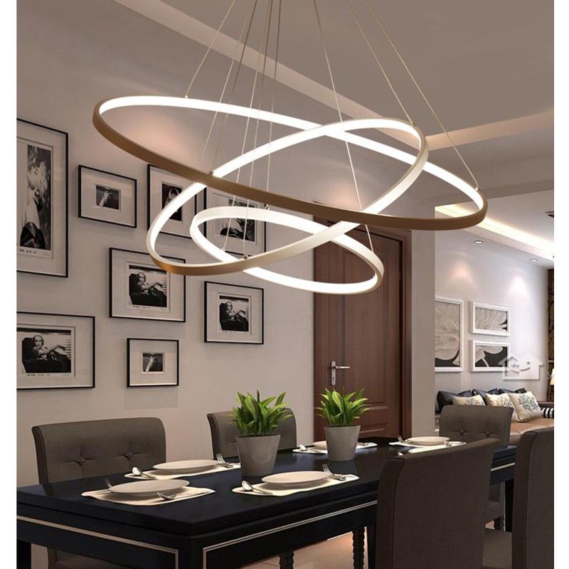 Compre Luces Colgantes Modernas Para Comedor 3/2/1 Anillos ... Compre Luces Colgantes Modernas Para Comedor 3/2/1 Anillos ...