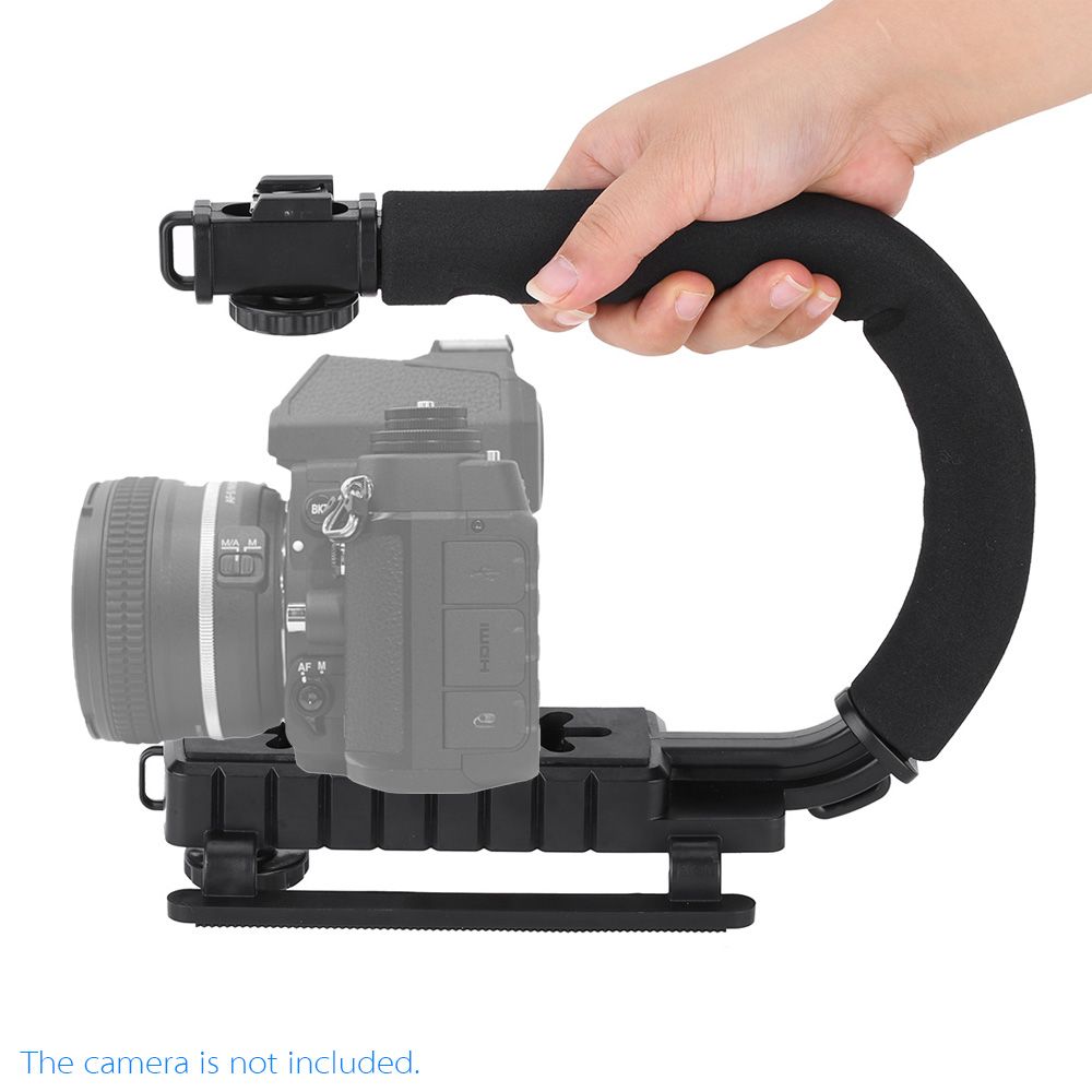 2019 U/C Shaped Flash Bracket Holder Handle Handheld Action Stabilizer