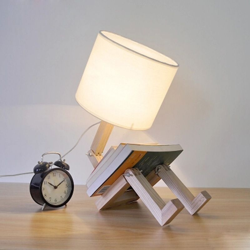 Table Lamps For Big Save Modern Robot Shape Wooden Table Lamps For Big Save Modern Robot Shape Wooden Lamp E27 Holder 110 240v Parlor Indoor Study Desktop Lighting At A