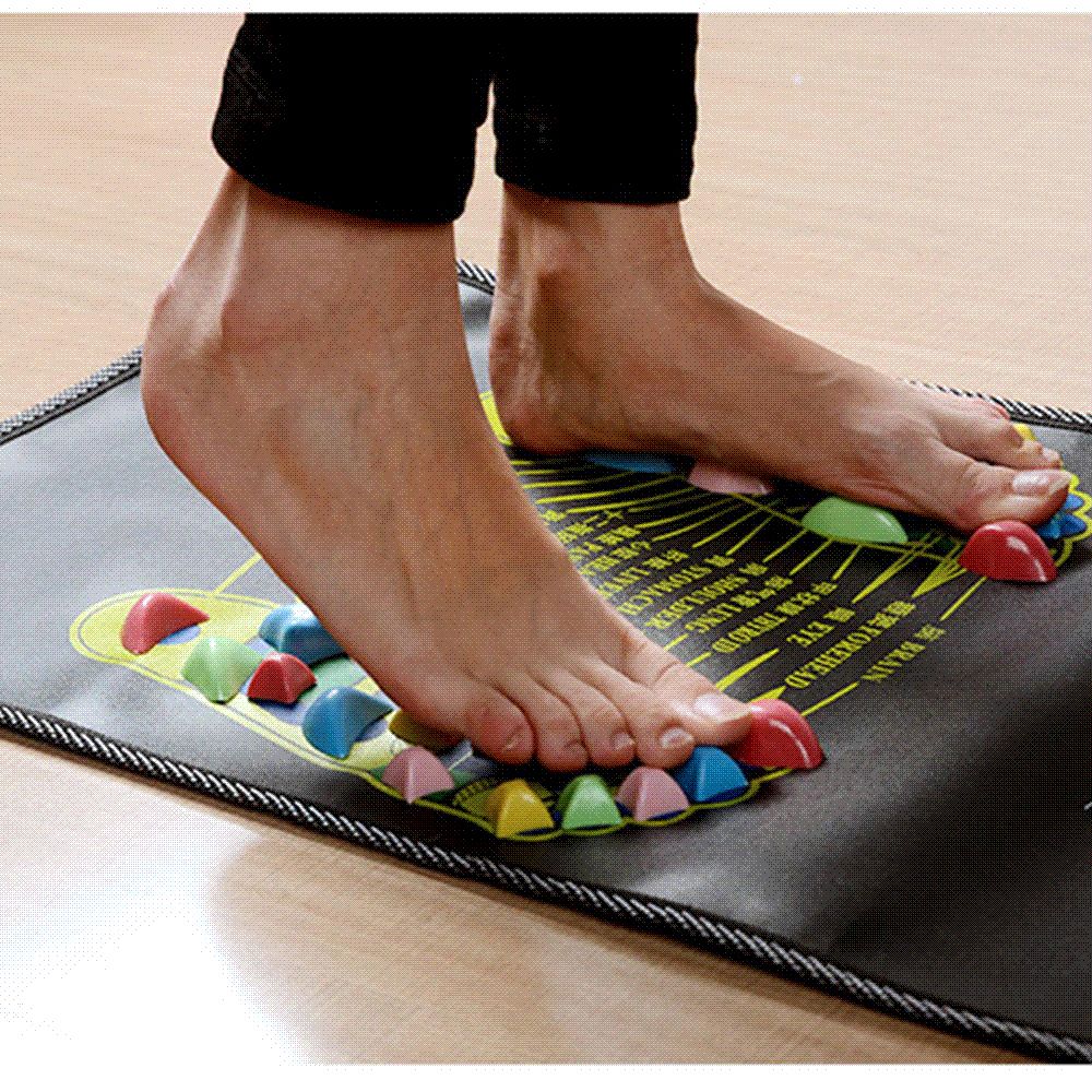 34x34cm Reflexology Walk Cobblestone Pain Relief Foot Massager Acupoint