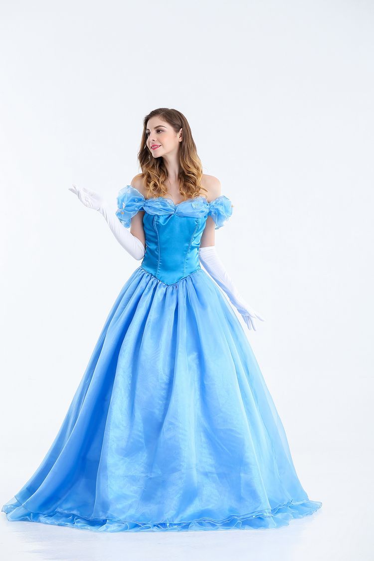 Compra Mujeres Adultos Clásico Belleza Cuento De Hadas Princesa Cenicienta  Vestido Largo Vestido Uniforme Barato | Entrega Rápida Y Calidad | Es.Dhgate