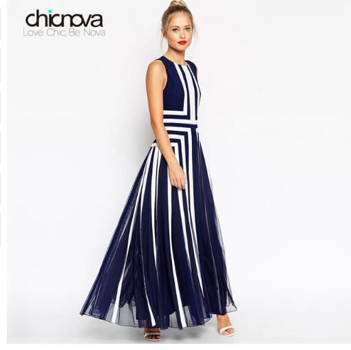 long striped maxi dress plus size