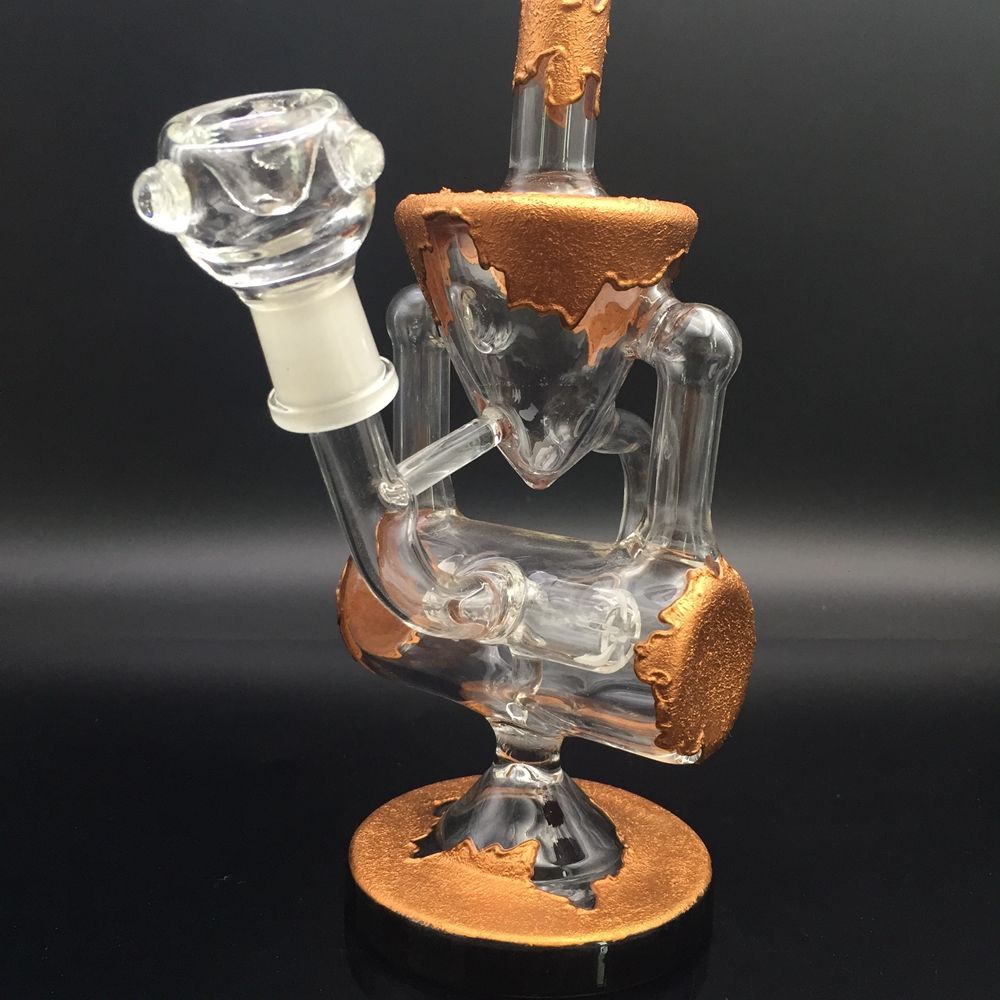 2021 Copper Bongs Glass Bong Breaker Bongs With 14mm Glass Bowl Quartz