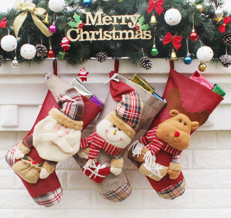 2018 new year christmas socks santa claus candy christmas tree order online