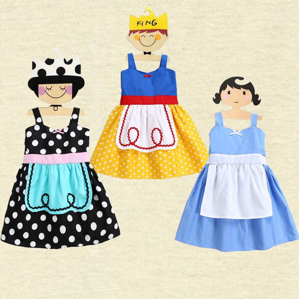 2018 Ins 2017 Summer Baby Girls Dresses Snow White Alice One Piece
