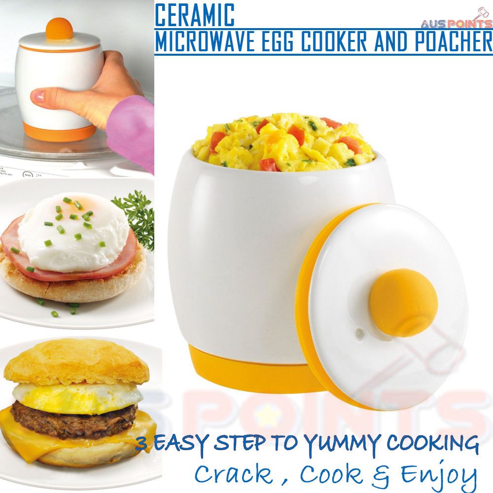 Ceramic Microwave Egg Cooker Tastic And Poacher for Fast And Fluffy