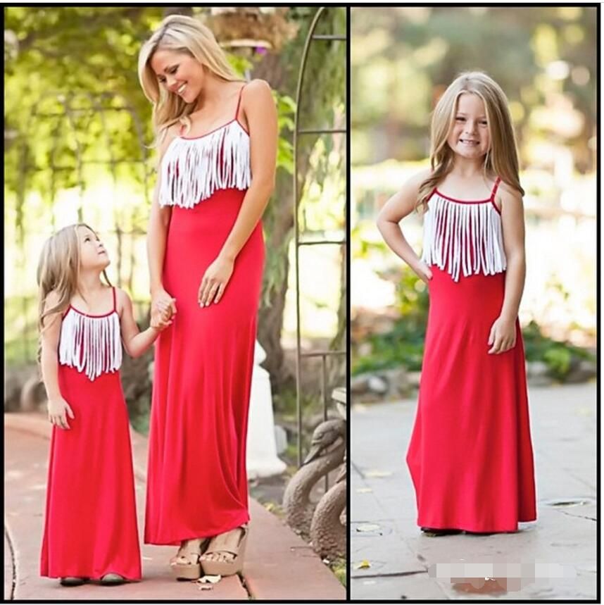 Mom And Daughter Dress Family Matching Outfits Mum Baby Clothing Mother