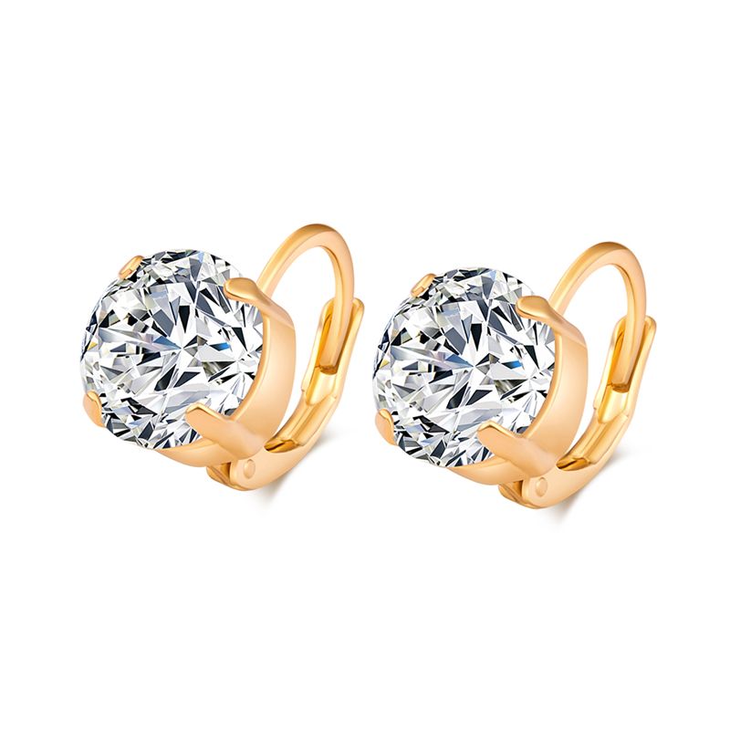 Simple Design Small Earrings for Babies Allergic Free 18K Yellow Gold