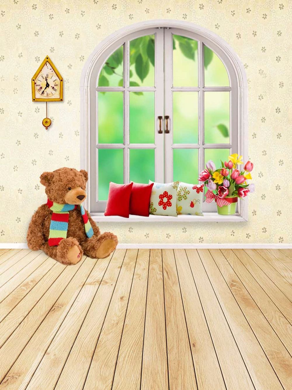 2018 Interior Room Backgrounds For Photo Studio Window Pillows Brown Toy Bear Baby Shower Backdrops Kids Children Wood Floor Photography Backdrop From 2018 Interior Room Backgrounds For Photo Studio Window Pillows Brown Toy Bear Baby Shower Backdrops Kids Children Wood Floor Photography Backdrop From