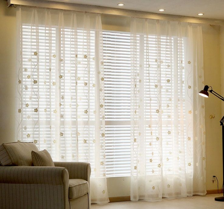 Acheter Sheer Rideaux Youyee Semi Transparent Élégant Brodé Solide ... Acheter Sheer Rideaux Youyee Semi Transparent Élégant Brodé Solide ...