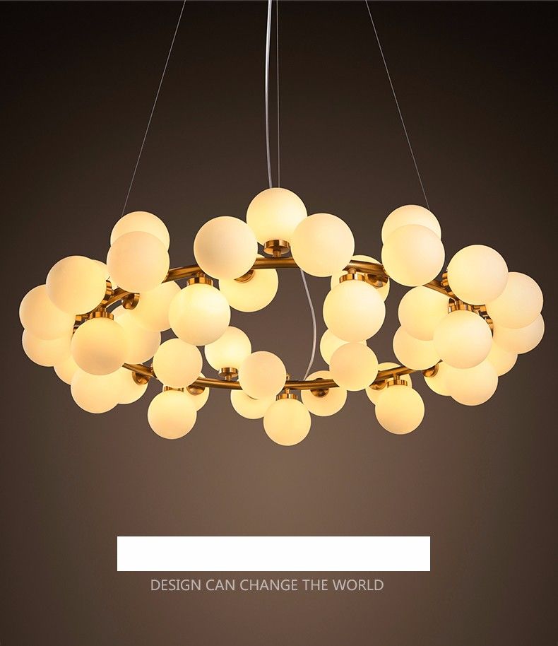 New Design Round Bubble Led Chandelier Light Fixture Modern Re New Design Round Bubble Led Chandelier Light Fixture Modern Re Restaurant Hanging Lamp Pendant Drop Lighting Ceiling Lights White