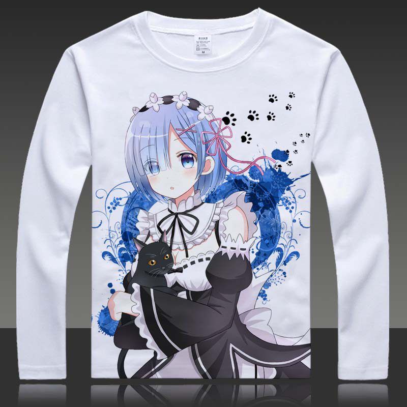re zero kara hajimeru isekai seikatsu print t shirts emilia long
