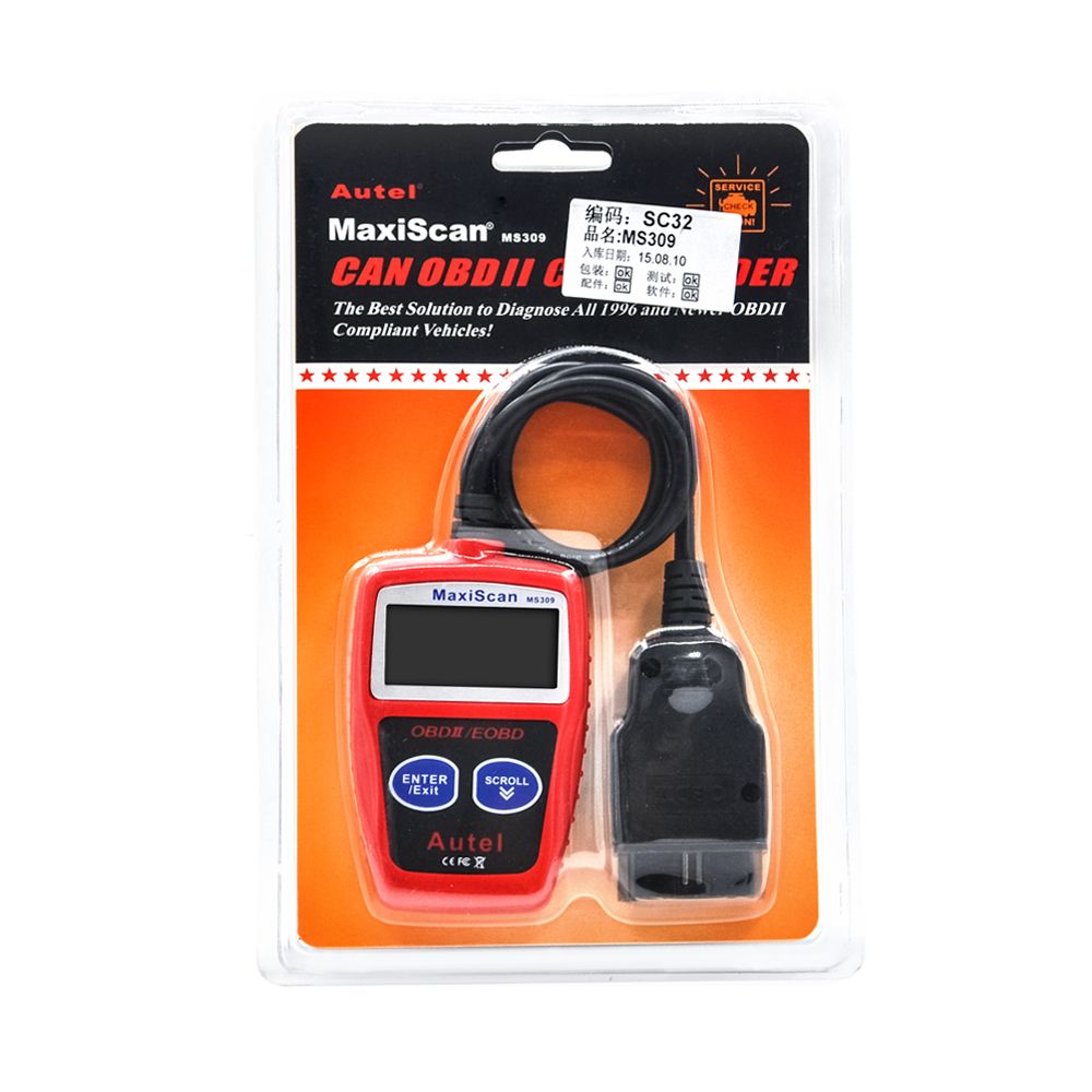 Autel maxiscan ms309 can bus obd2 code reader eobd obd ii diagnostic