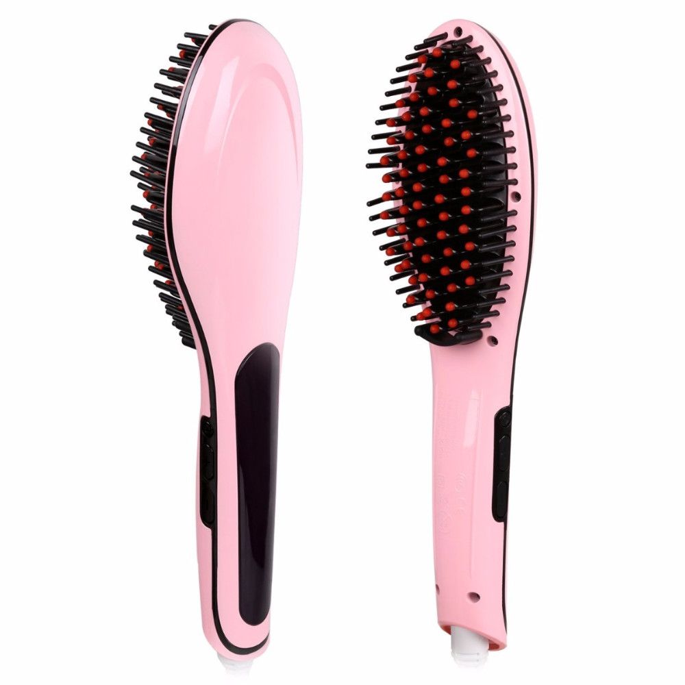 Lcd Comb Brush Hair Straightener Hair Iron Professional Fast