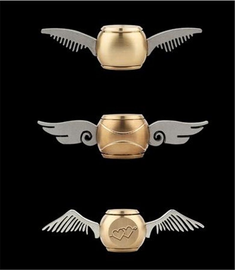 Golden Snitch Harry Potter Fid Spinner Cupid Wings Hand Spinner