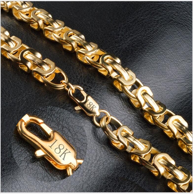 2019 20 inch 18k gold plated figaro chain necklace fashion arrogant