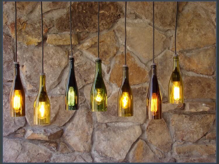 Country Style Loft Antique Industrial Hanging Light Vintage Bottle