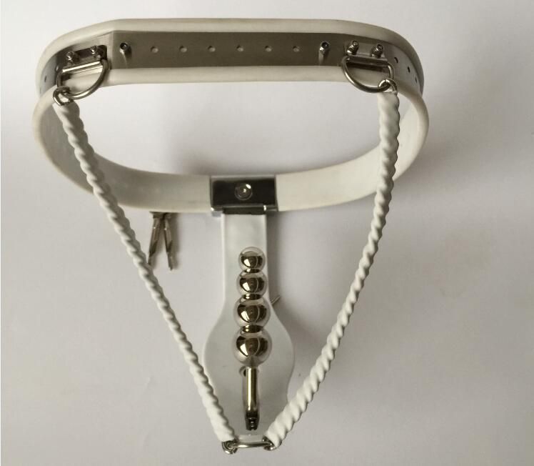 El último dispositivo de cinturón de castidad de acero inoxidable de tipo Y ajustable con tapón vaginal previene el escudo de masturbación para adultos Bdsm juguete sexual