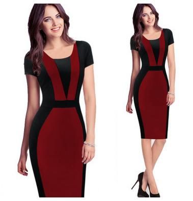 2018 Women Elegant Vintage Wear To Work Office Pencil Sheath Dress 2018 Women Elegant Vintage Wear To Work Office Pencil Sheath Dress