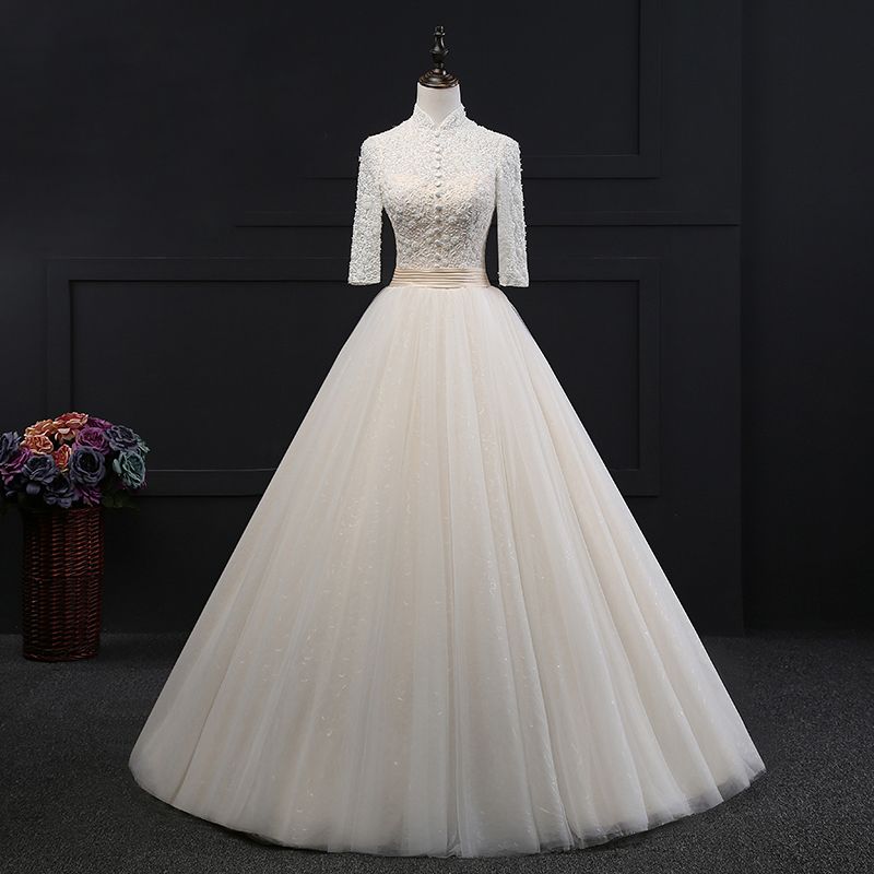 compre patrones de vestido de novia de encaje vestido de bola de