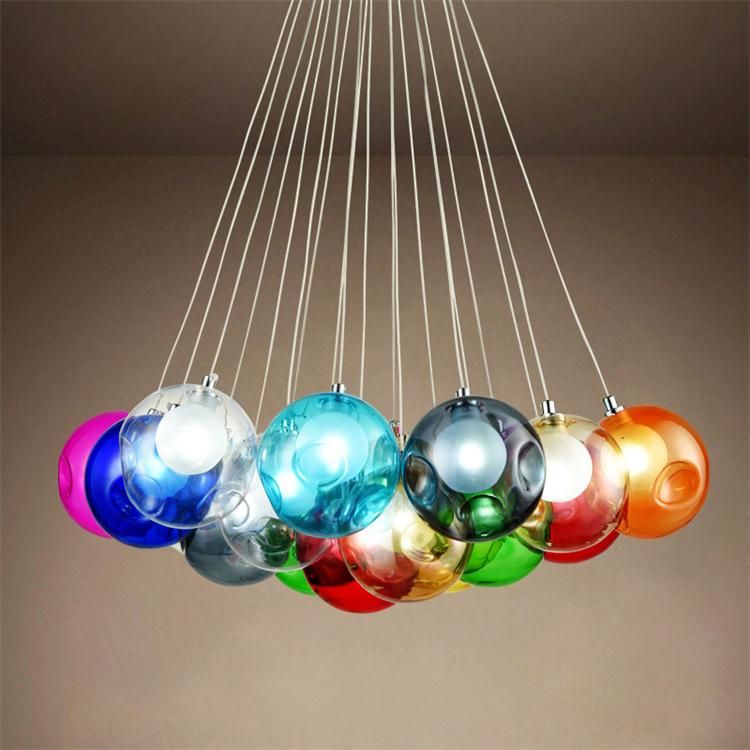 Großhandel Bunte Glaskugel G4 LED Kronleuchter Lampe 3 Großhandel Bunte Glaskugel G4 LED Kronleuchter Lampe 3