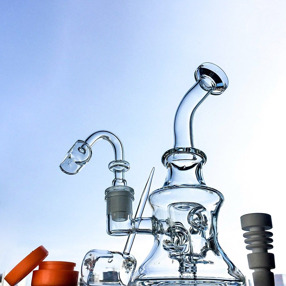 2019 Swiss Perc Water Glass Bongs With A Quartz Banger Cap Ceramic