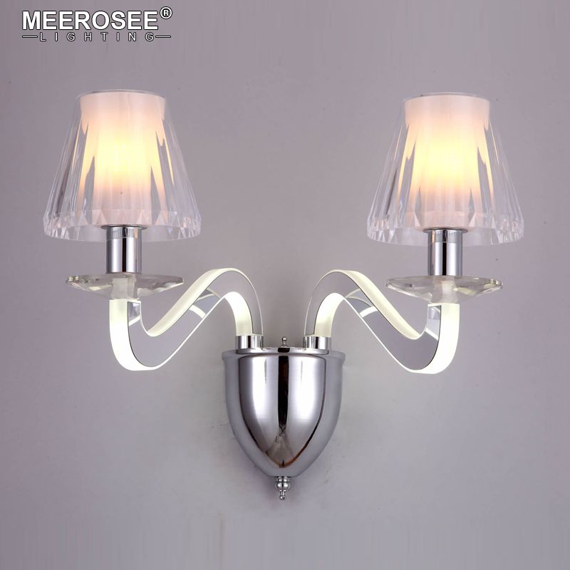 Creative Wall Light LED Bedside Wall Lamp Bedroom Glass Sconces Aisle