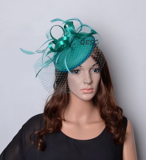 New Colors Jade Green Base Felt Fascinator For Wedding Church Race