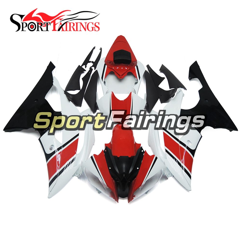 Pearl White Red Complete Fairings For Yamaha Yzf R6 08 15 Yzf R6