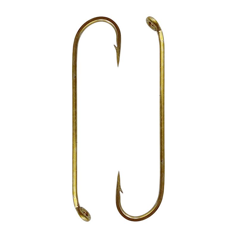 2020 79580 High Carbon Steel Fishing Hooks Tea Color Long Shank