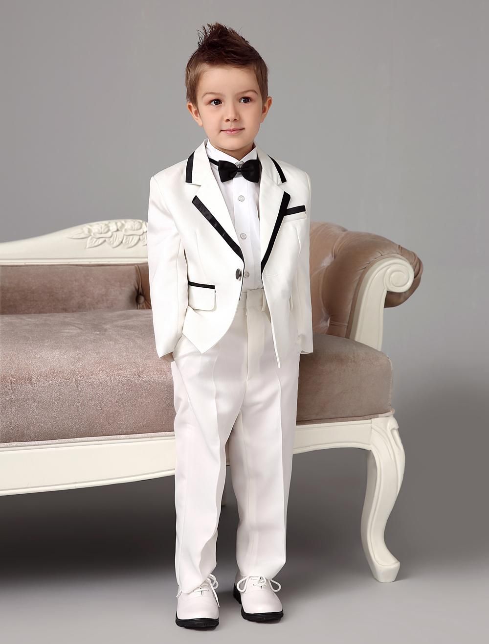 White Wedding Ring Bearer Suits Trend 
