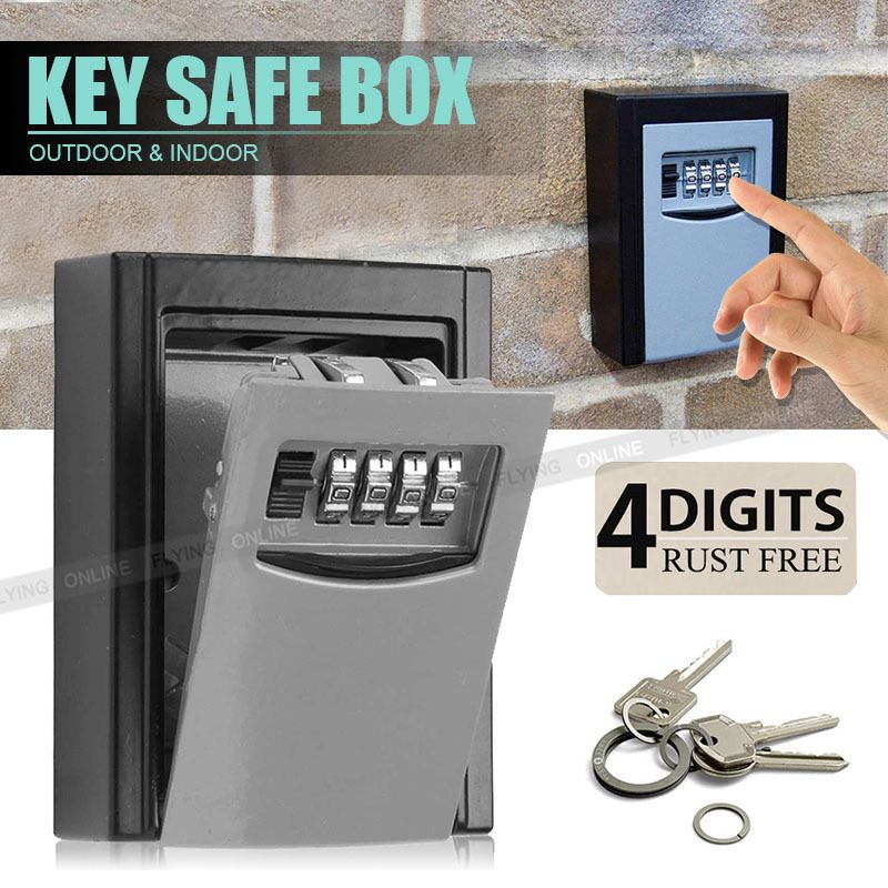 2019 OUTDOOR HIGH SECURITY WALL MOUNTED KEY SAFE BOX CODE SECURE LOCK