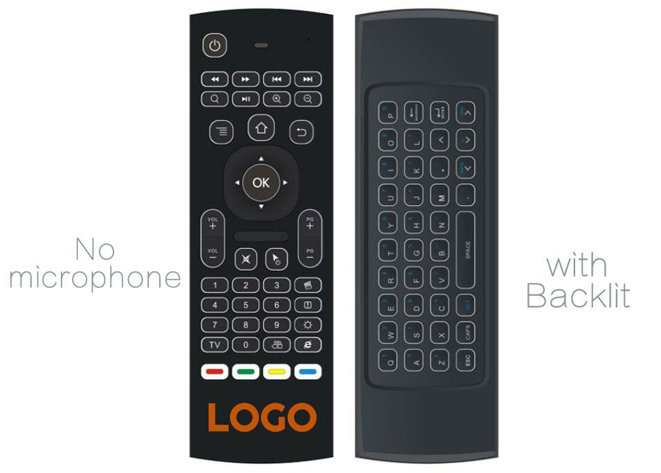 L 3 in 1 2.4GHz Mini Wireless Air Mouse QWERTY Keyboard IR Remote Combo AB MX3