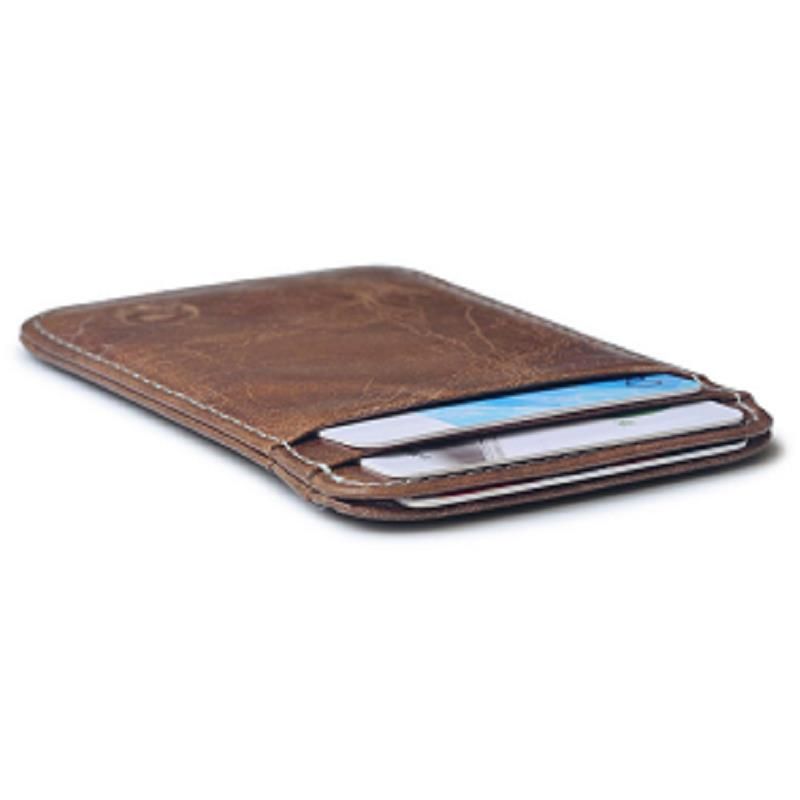 Portefeuille Porte-cartes en Véritable Cuir pour Homme