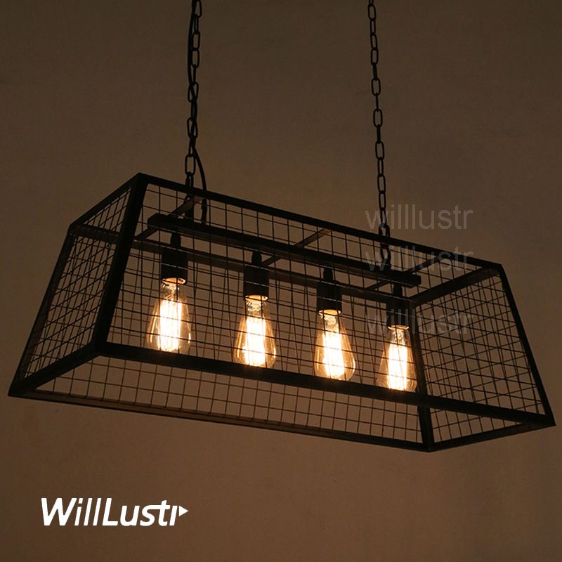 Tzoid Iron Net Pendant Lamp Tzium Hanging Lighting Long Tzoid Iron Net Pendant Lamp Tzium Hanging Lighting Long Metal Frame Big Mesh Suspension Light Loft Restaurant Hotel Cafe Vintage Edison Bulb