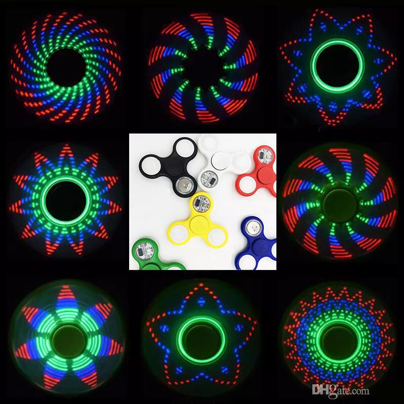 LED Fid Spinner Hand Spinner Toy Golden Alloy Multi Style Bearing