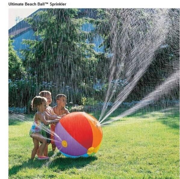 2019 60cm 75cm Multicolor Children Water Ball Outdoor Inflated Toy 2019 60cm 75cm Multicolor Children Water Ball Outdoor Inflated Toy For Baby Kids Giant Sprinkler Inflatable Beach Family Play Fun Pvc Gift From