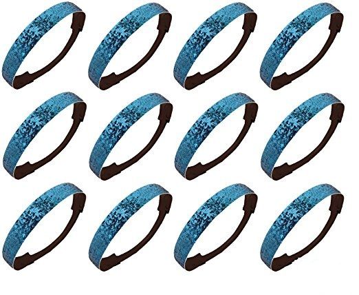 12 Glitter Headband Sports Dance Softball Sparkly Headbands Wholesale Team Packs