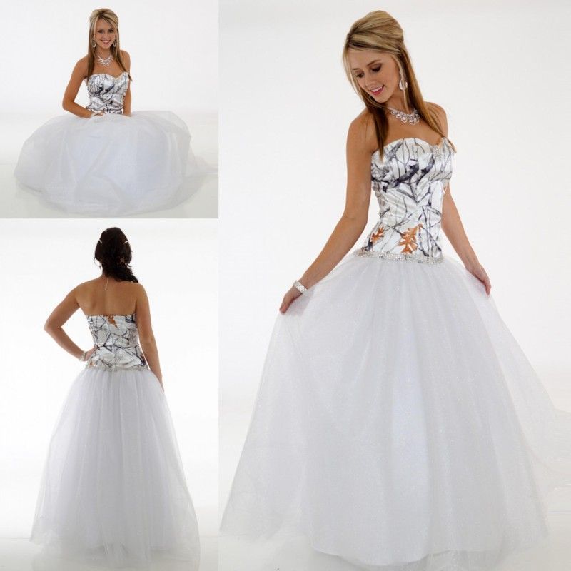 Discount Simple Camo Wedding Dresses Cheap Sweetheart A Line Tulle