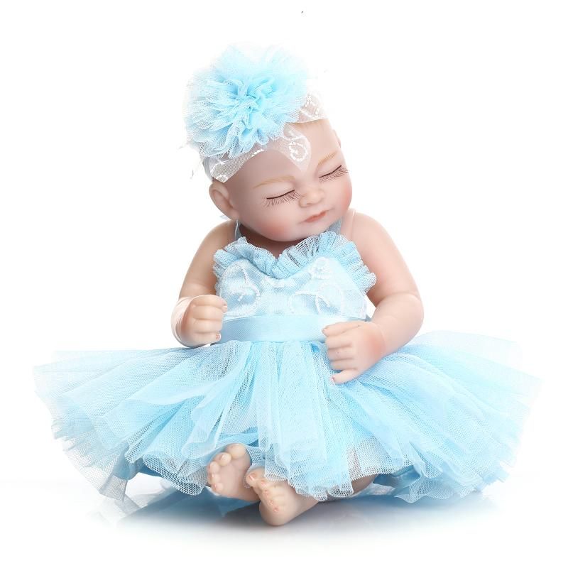 10/" Full Body Silicone Vinyl Reborn Baby Doll Boy Lifelike Newborn Bebe Toy Gift